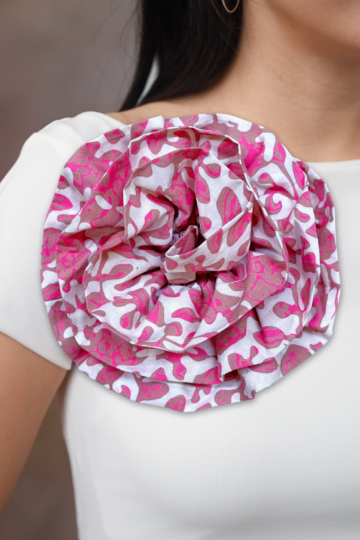 Bross Bunga Cirebon Pink A0101