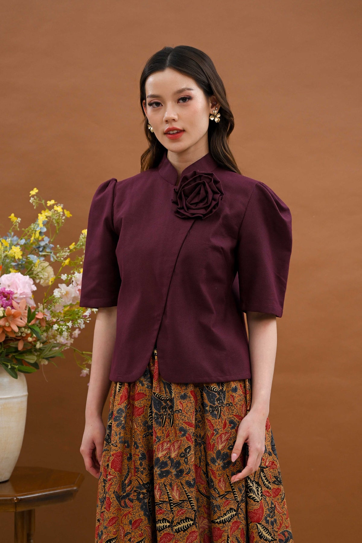 Cahaya Basic Burgundy T5525