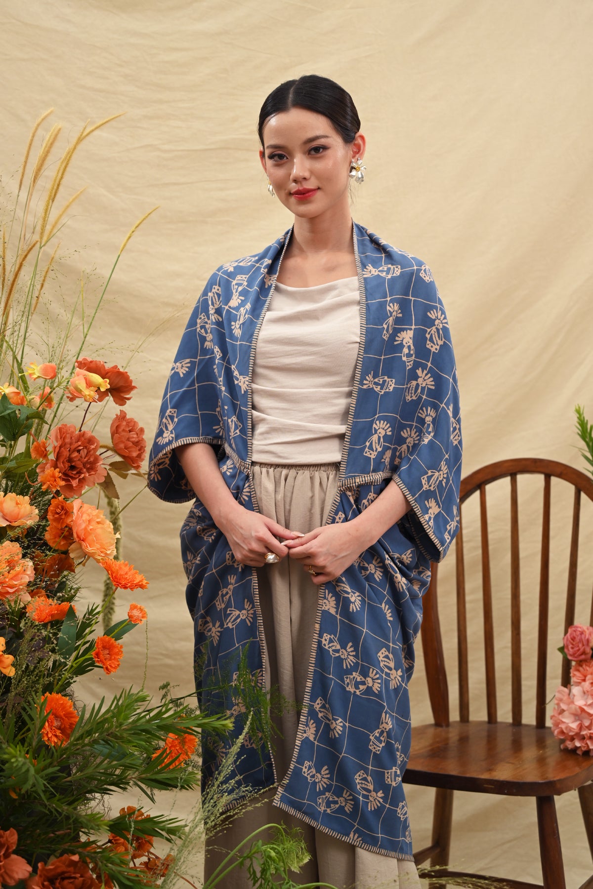 Outer Rayon Blue Betawi T5689