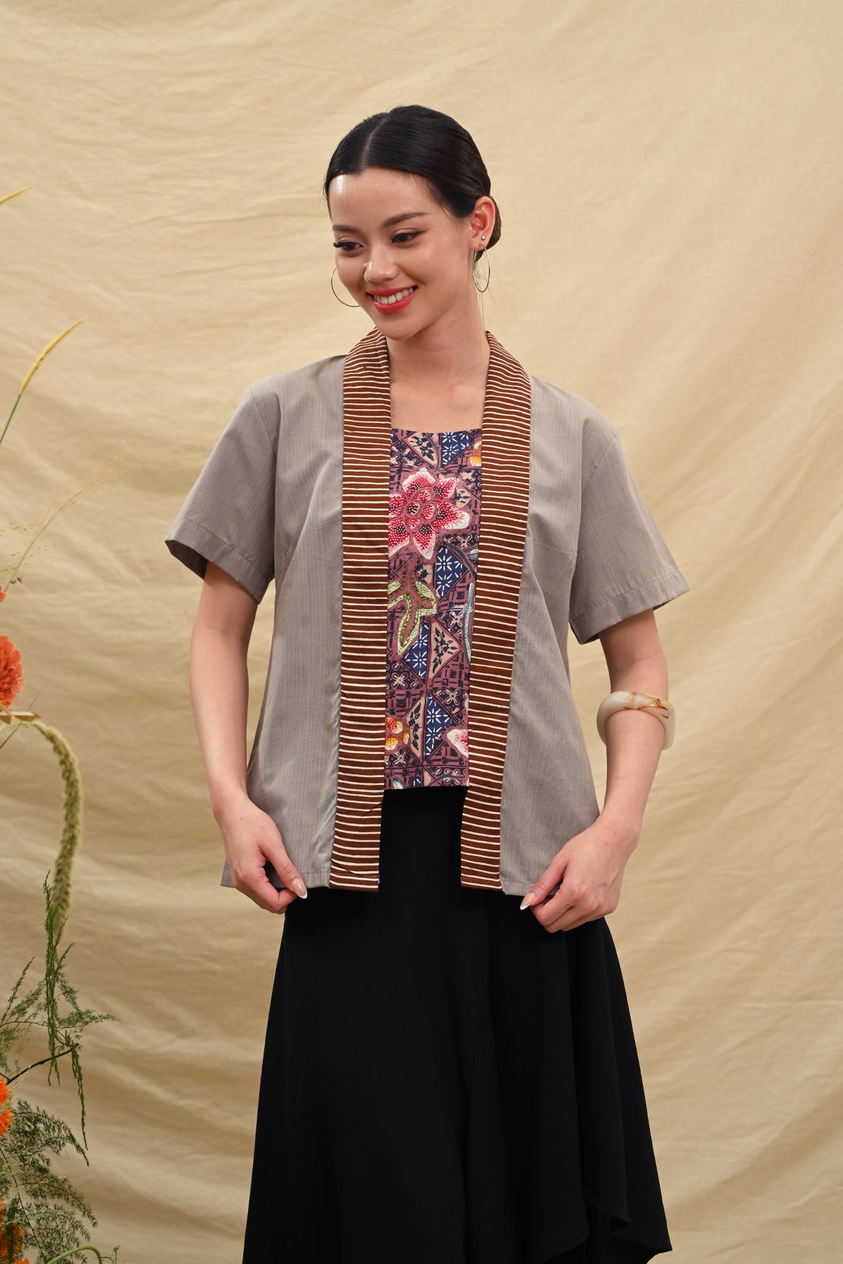 Kebaya Short Grey PART0474