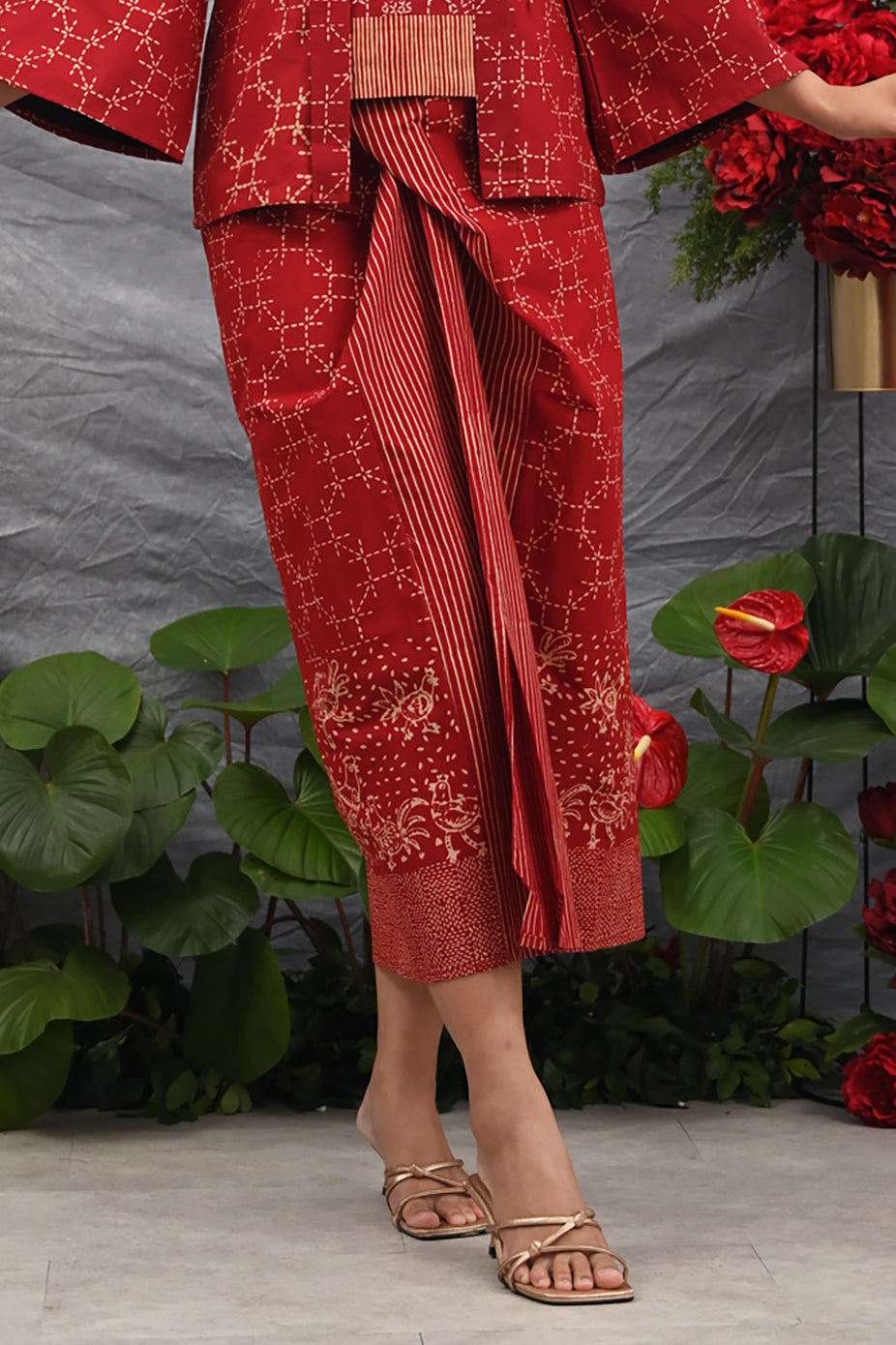 Lilit Skirt Garut Merah P0532