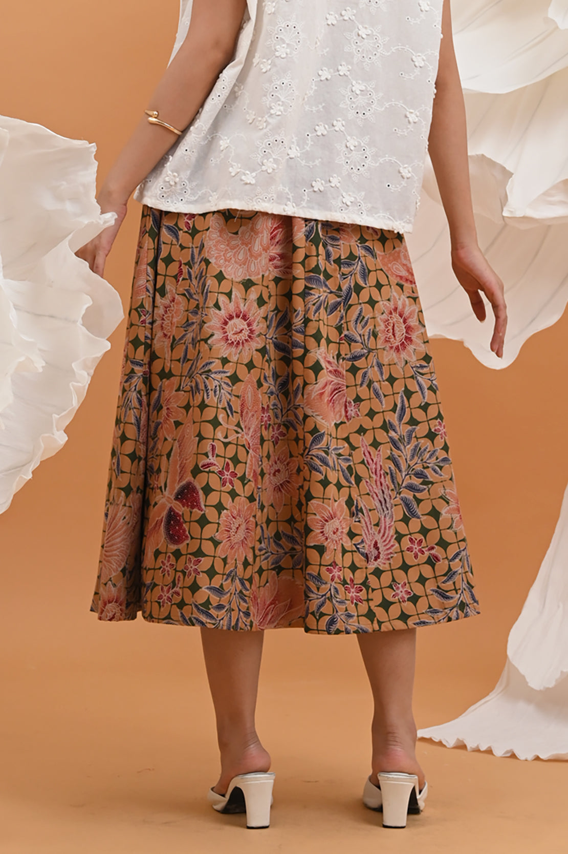 Encim Skirt Green Brown P0470