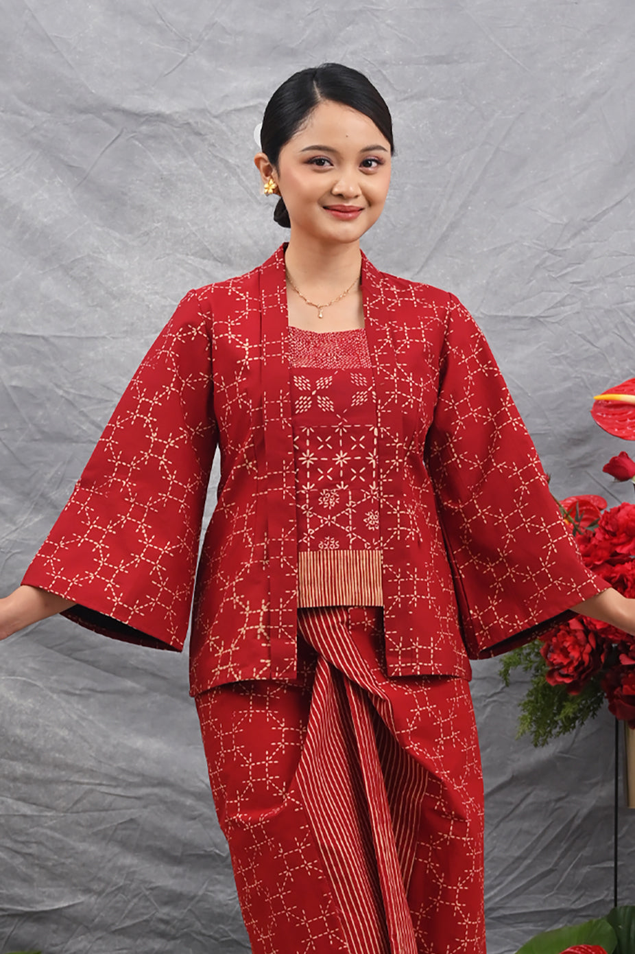 Kebaya Garut Merah T4479