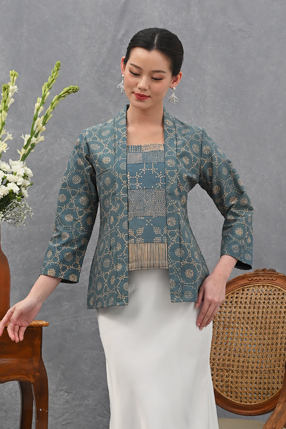 Kebaya Garut Long Blue T4012