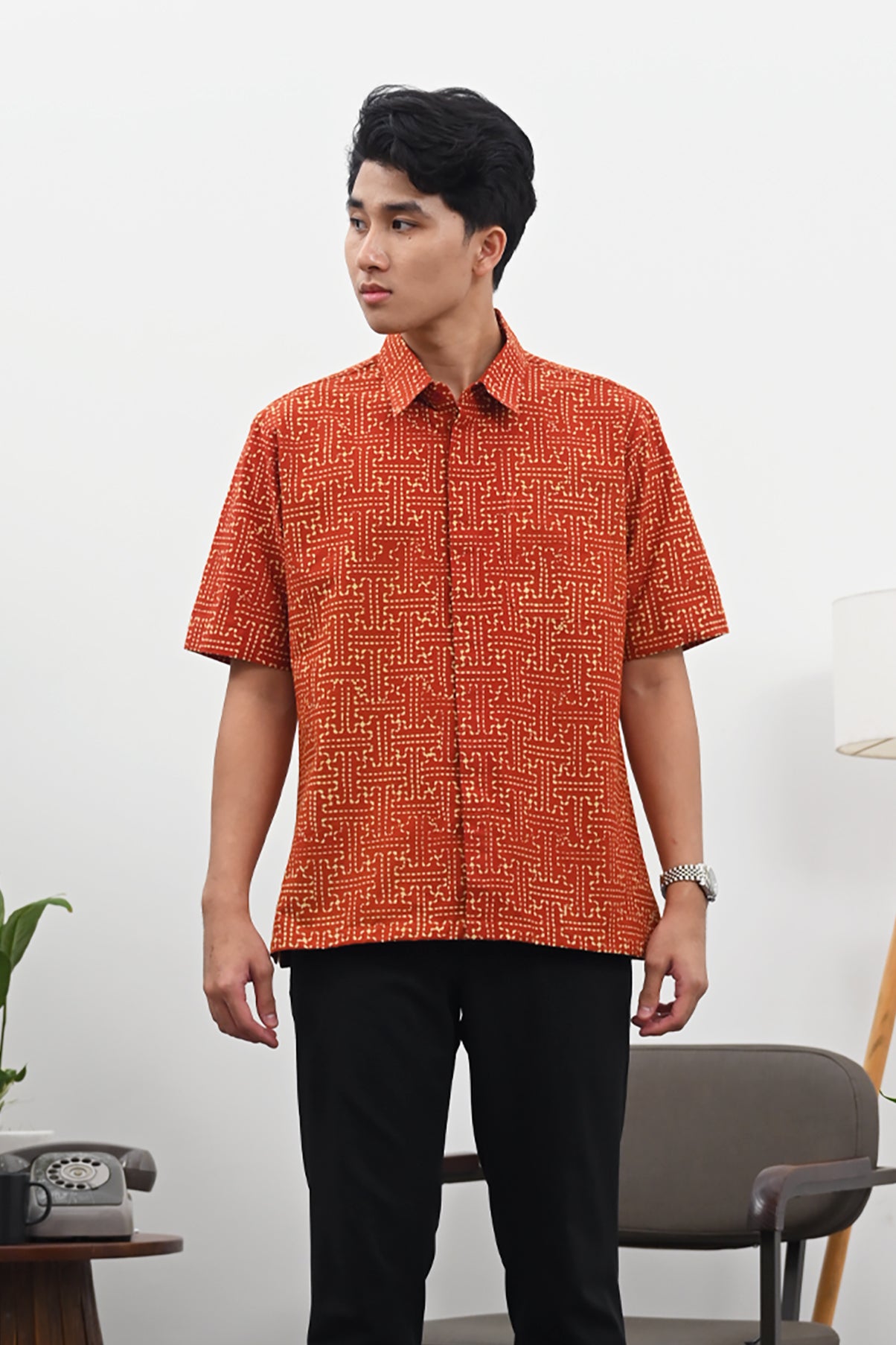 Banji Orange Garut Short M0328