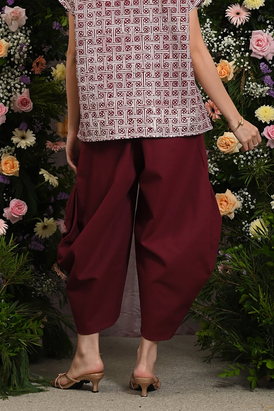 Coral Pants Basic Wine P0488