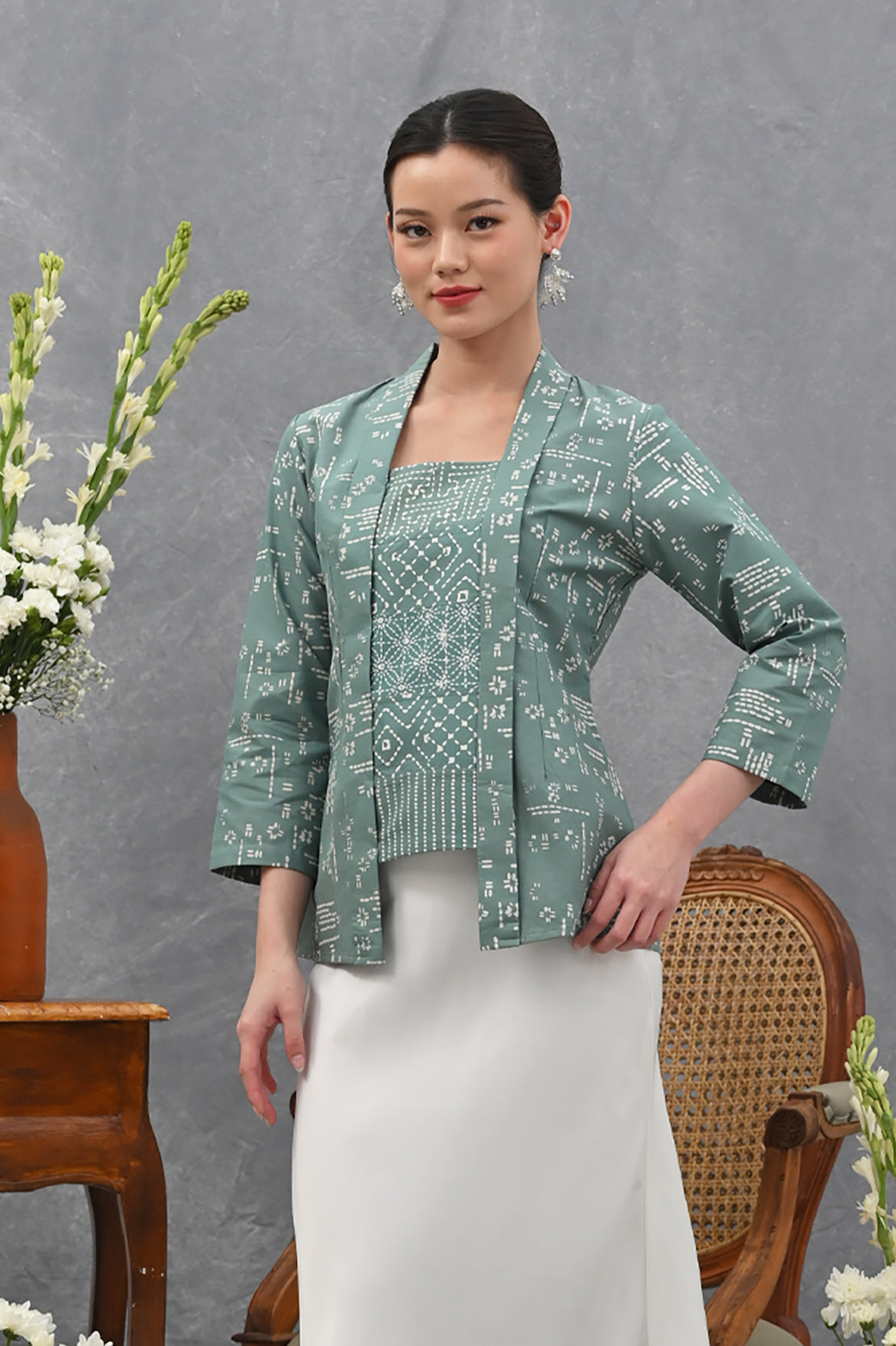 Kebaya Garut Long Green T4015