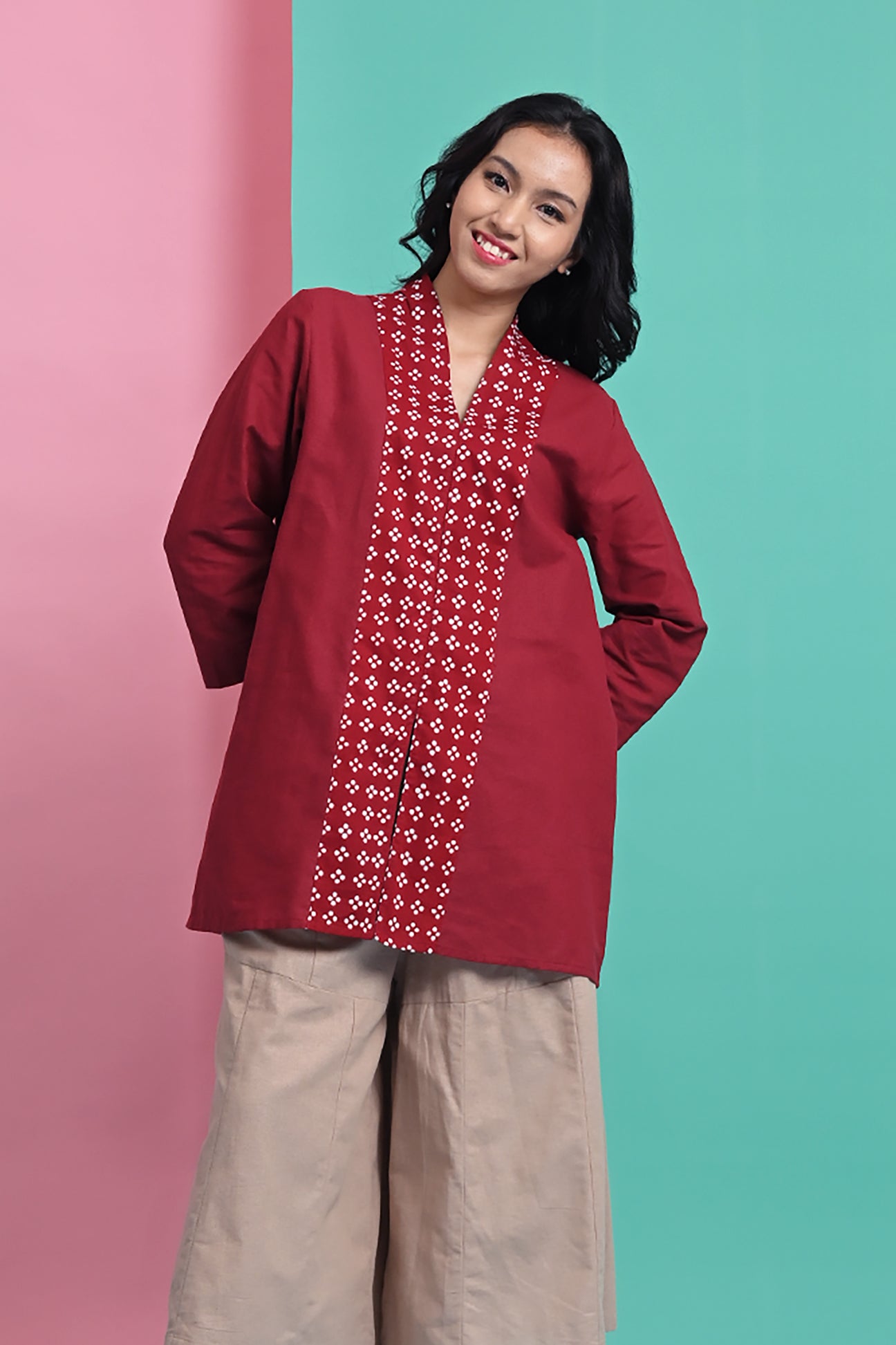 Fitria Red Maroon PART of Mirae PART0290