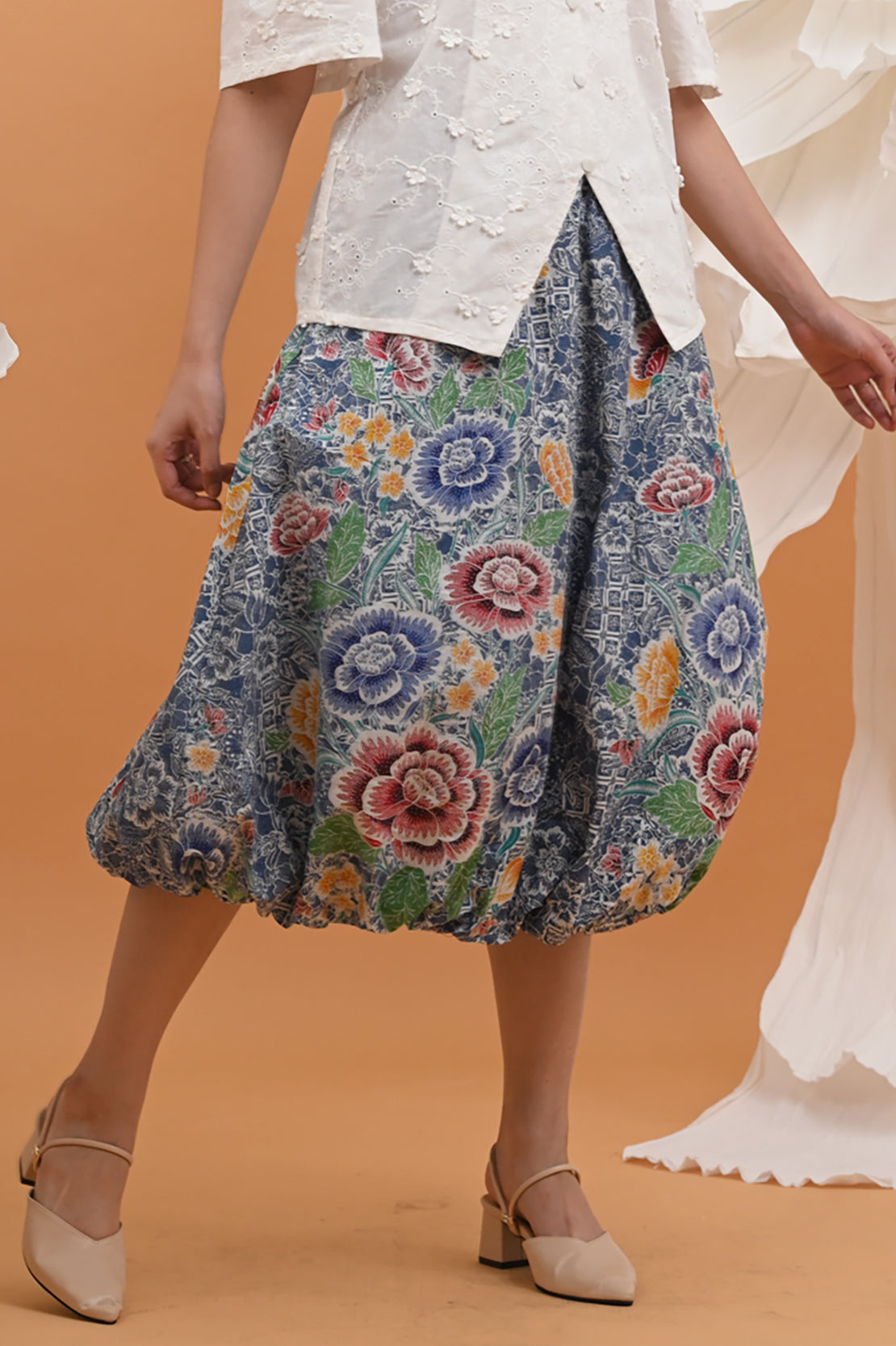 Balloon Skirt Encim Blue P0466