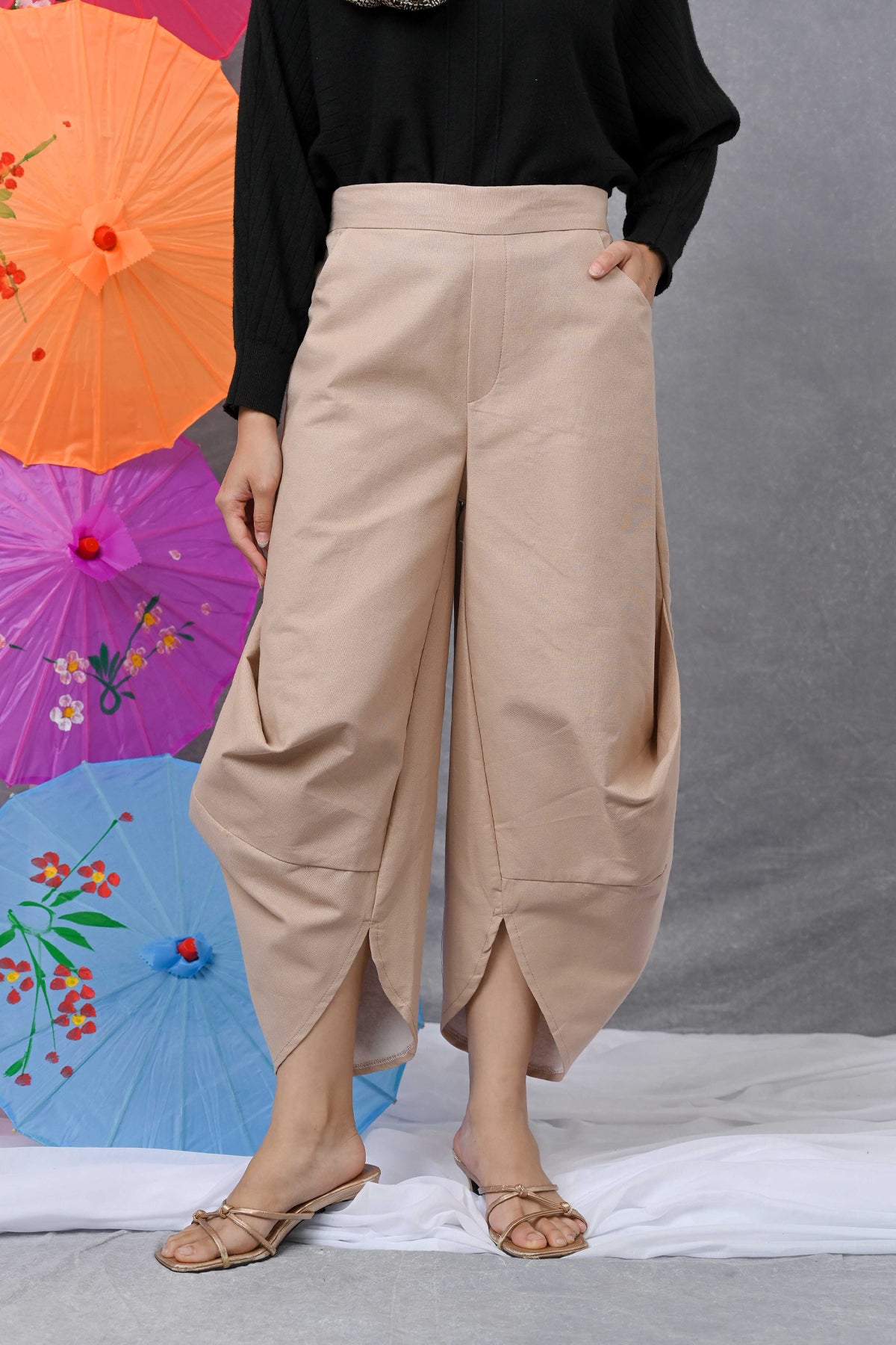 Coral pants Basic Cream P0684