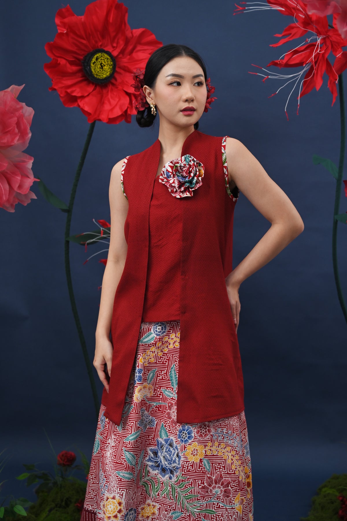 Kebaya Sleeveless Dobi CNY T5297