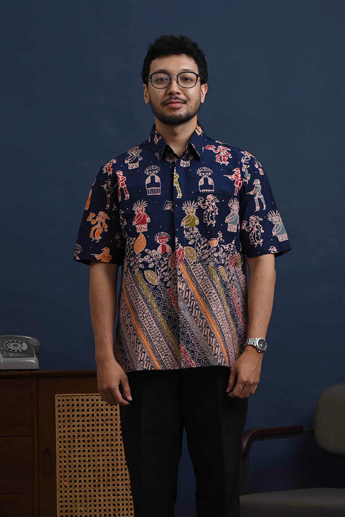 Betawi Blue Short M0299