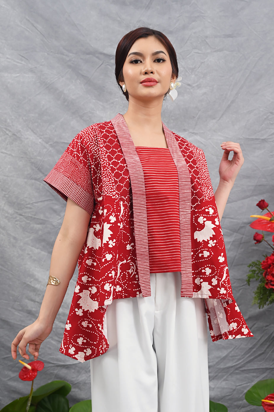 Kebaya Mampang Merah Putih T4540