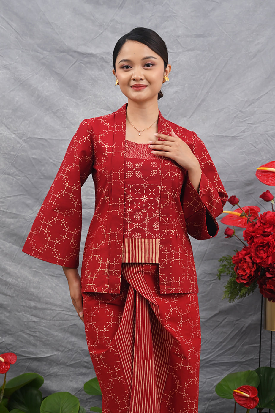 Kebaya Garut Merah T4479