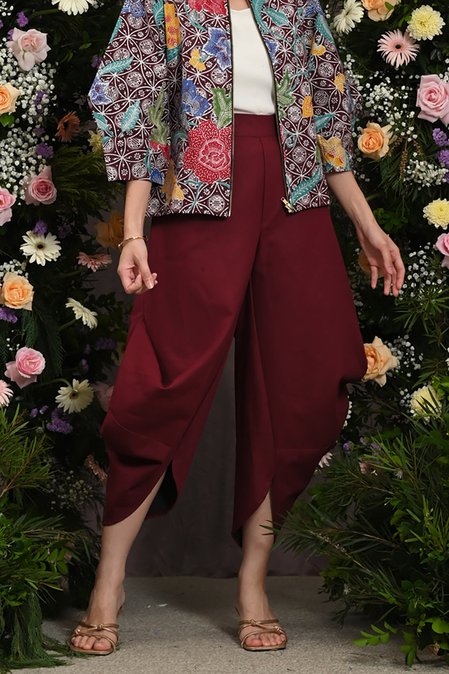 Coral Pants Basic Wine P0488