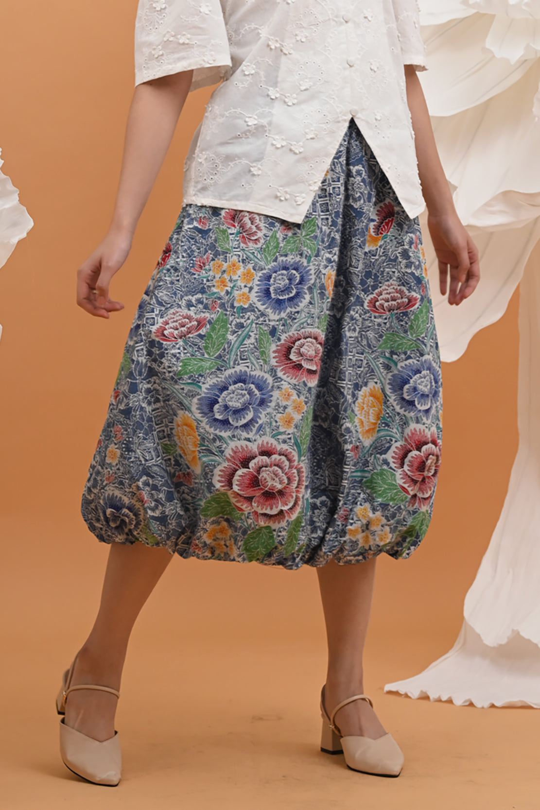 Balloon Skirt Encim Blue P0466