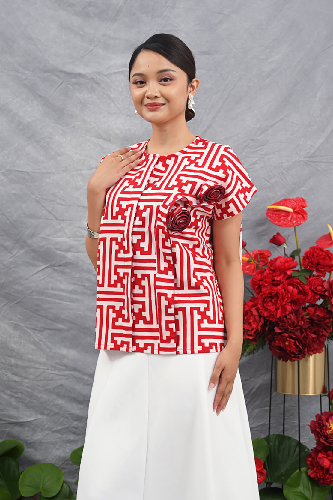 Rose Merah Putih T4473