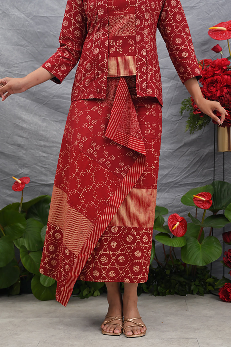 Lilit Skirt Garut Merah P0531