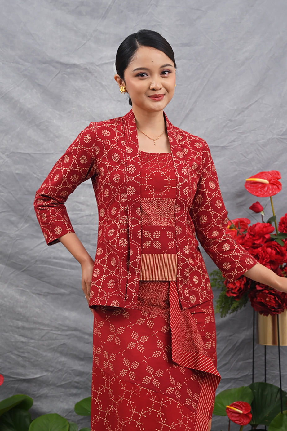 Kebaya Garut Merah T4511