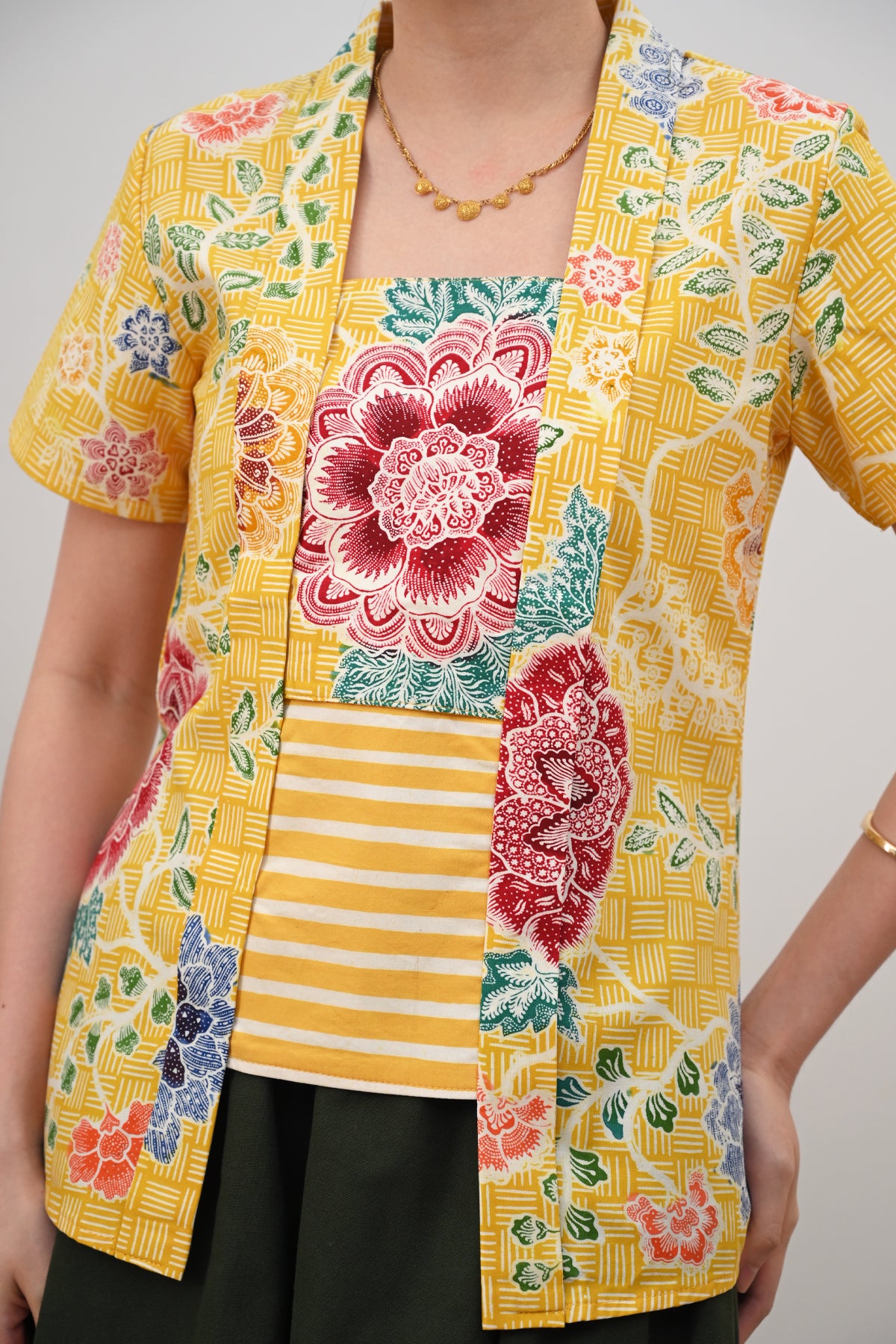 Kebaya Simbok Encim Yellow T5637