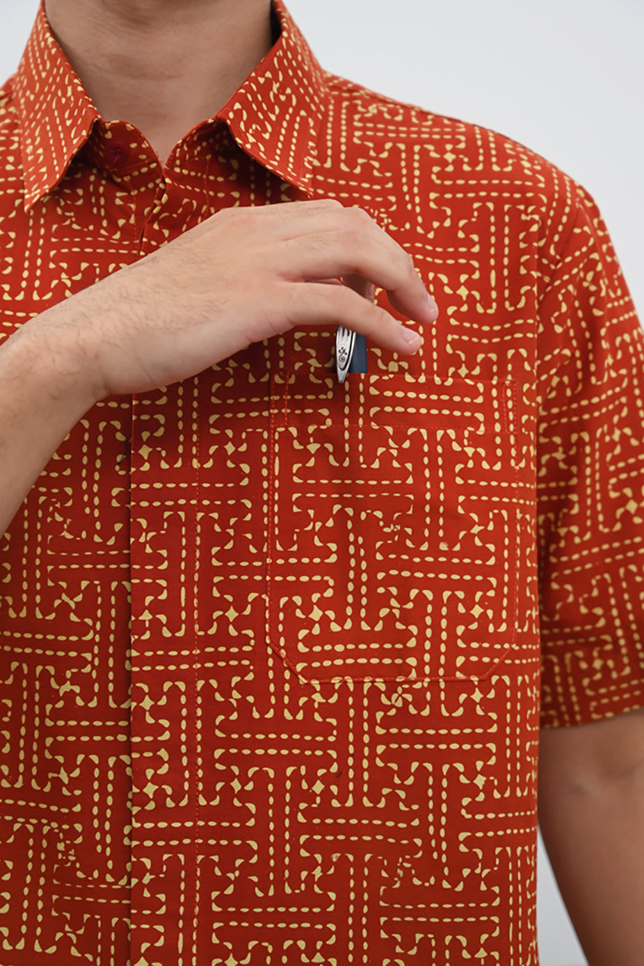 Banji Orange Garut Short M0328