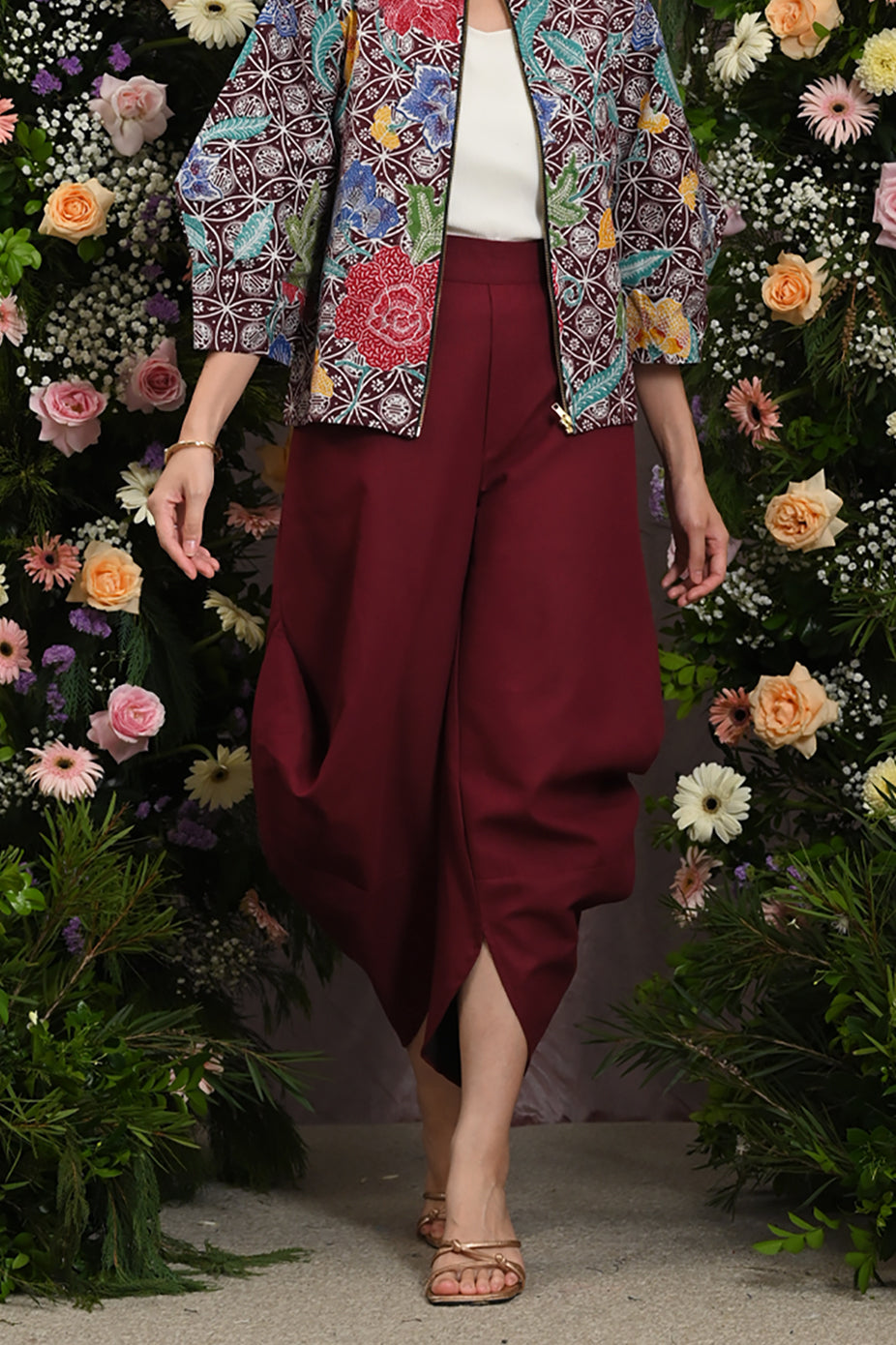 Coral Pants Basic Wine P0488