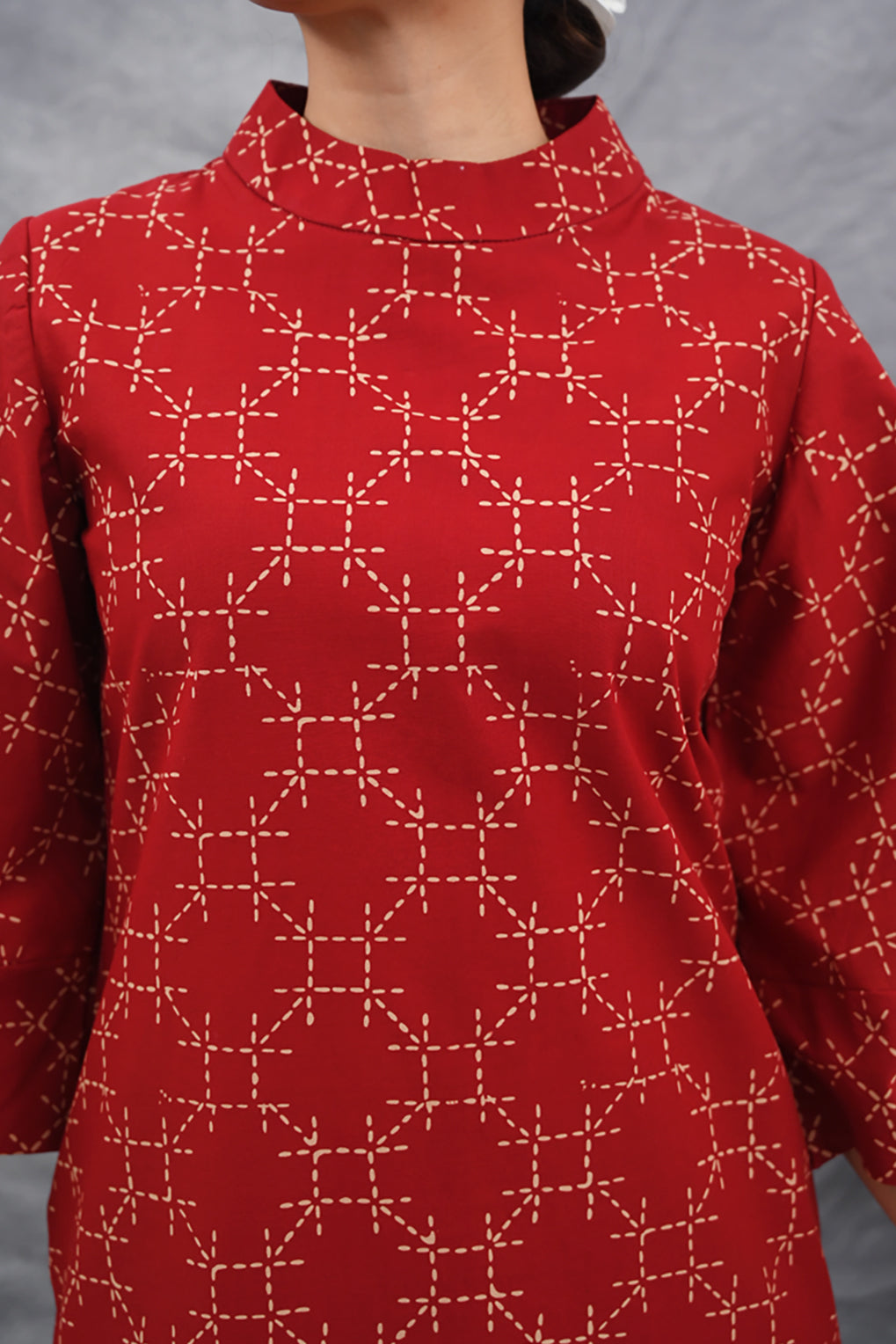 Lesi Dress Garut Merah D0550