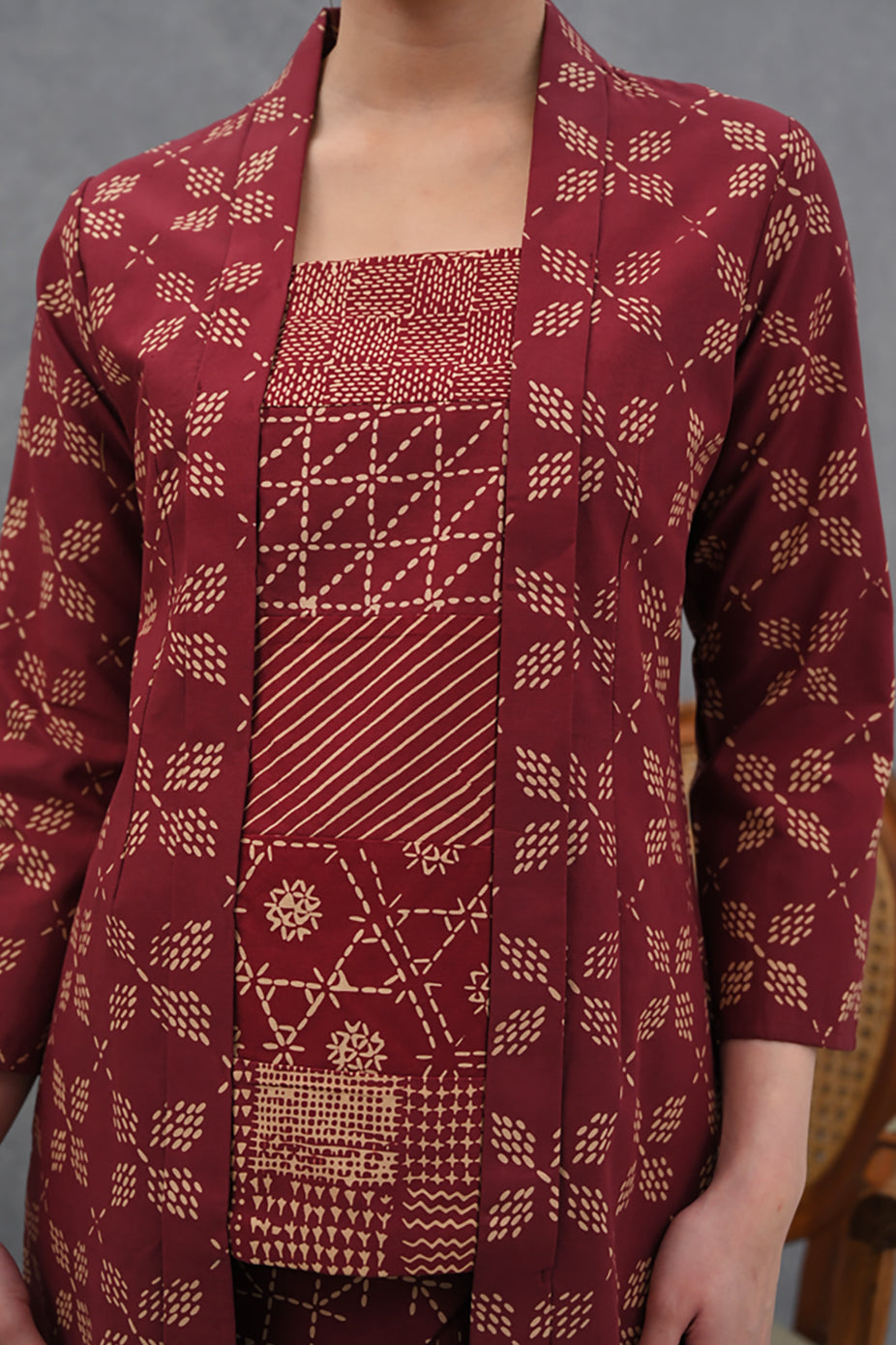 Kebaya Aling Long Garut Red T4018