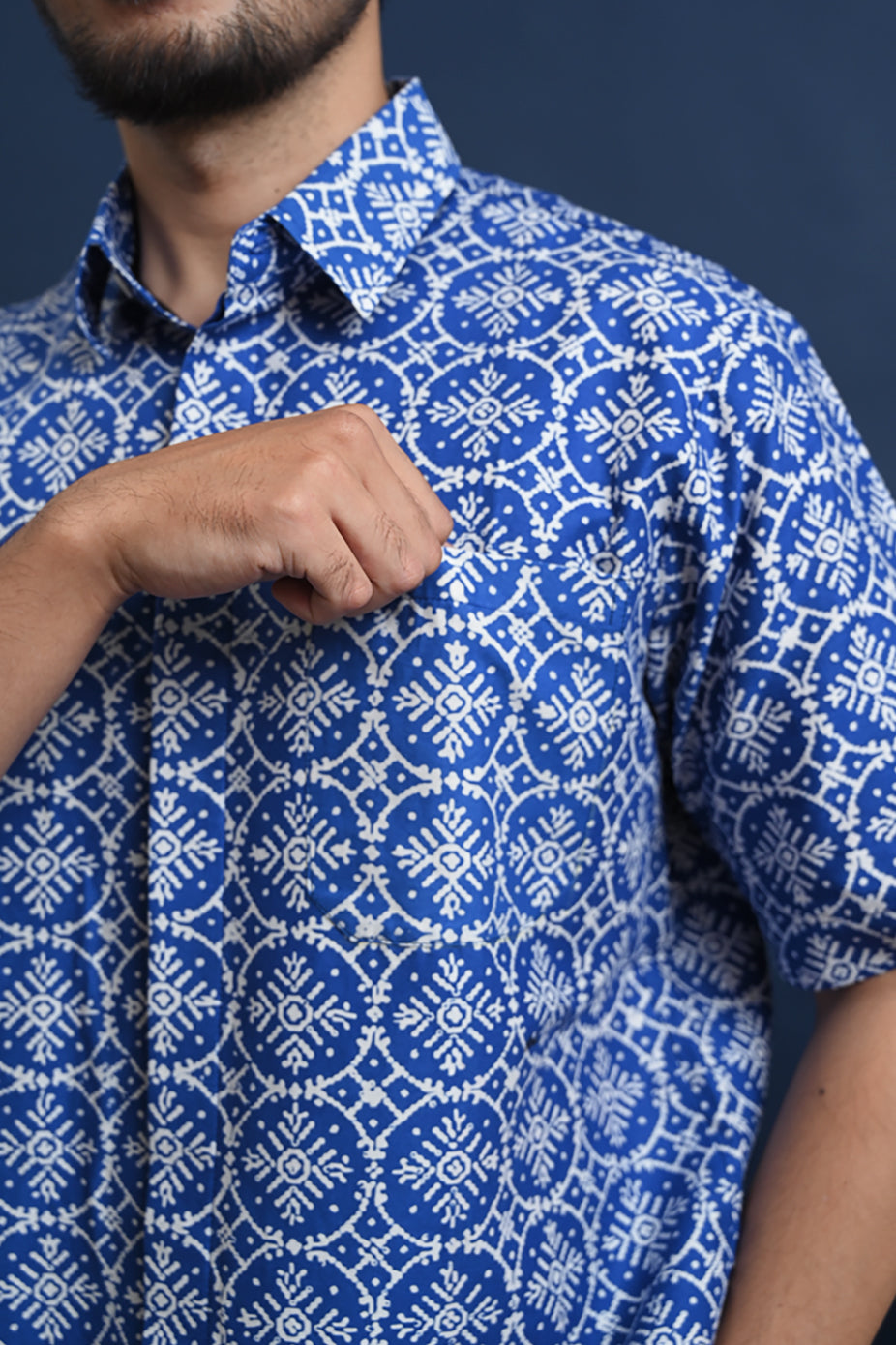 Jlamprang Blue Short M0307