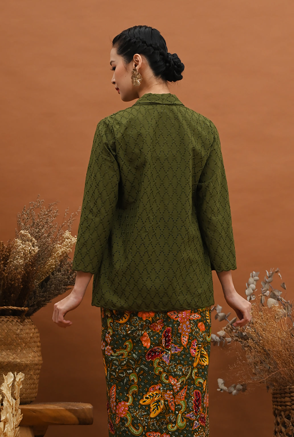 Kebaya Kartini Green Lasem T2849