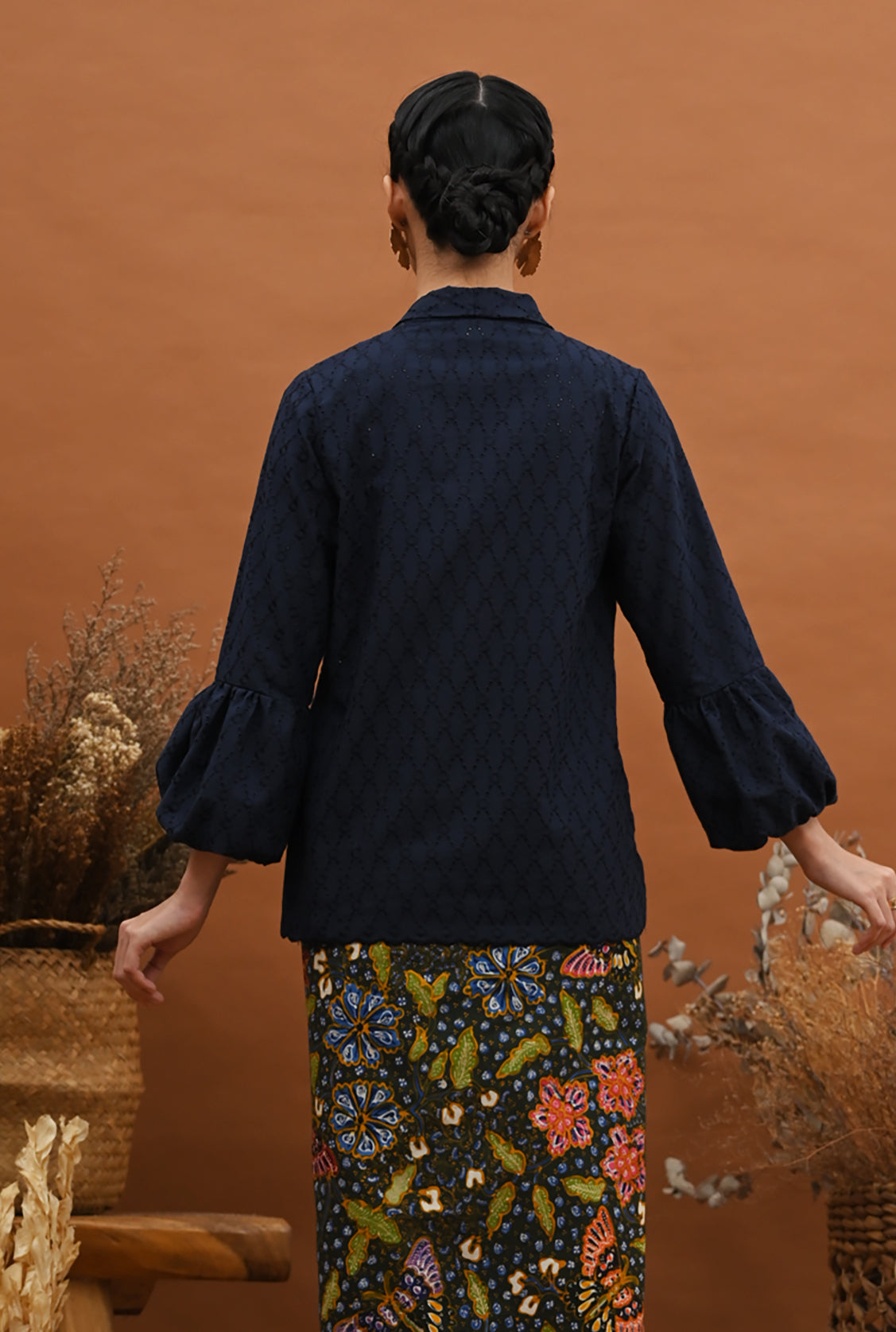 Kebaya Kartini Blue Lasem T2851