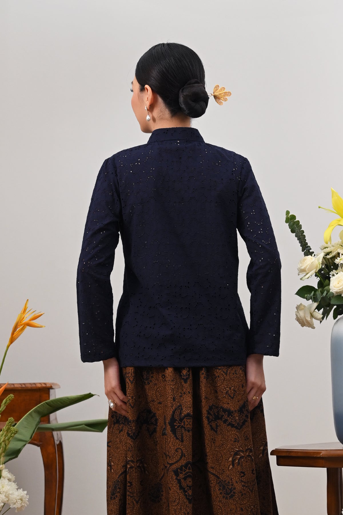 Cahaya Long Basic Navy T5585