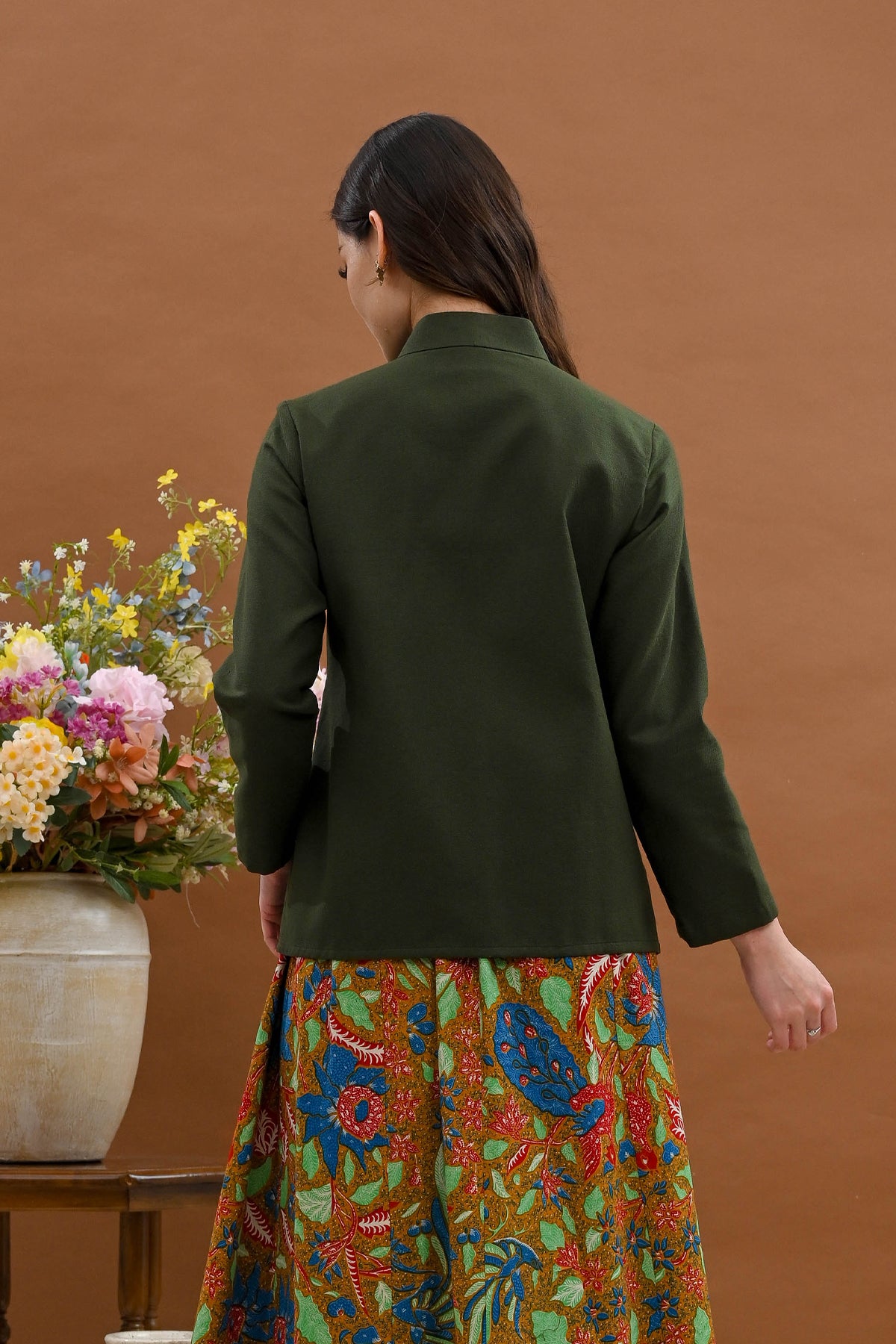 Cahaya Long Basic Green T5526