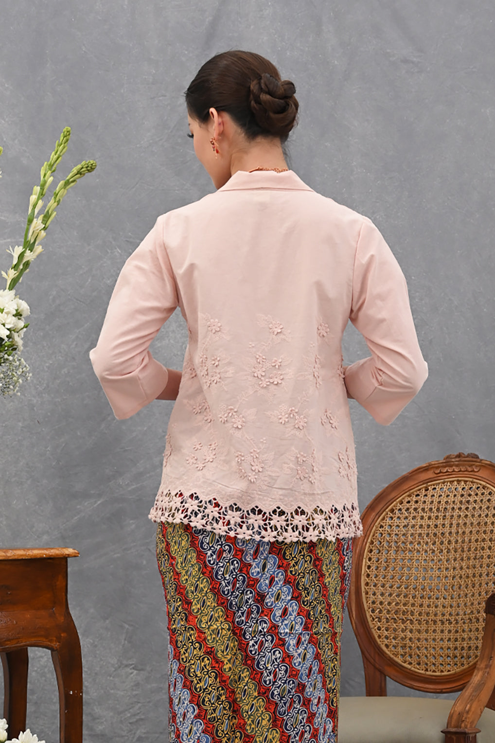 Kebaya Long Basic Pink T4051