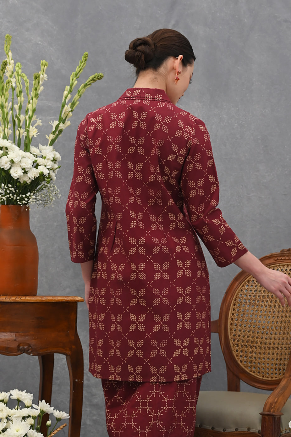 Kebaya Aling Long Garut Red T4018
