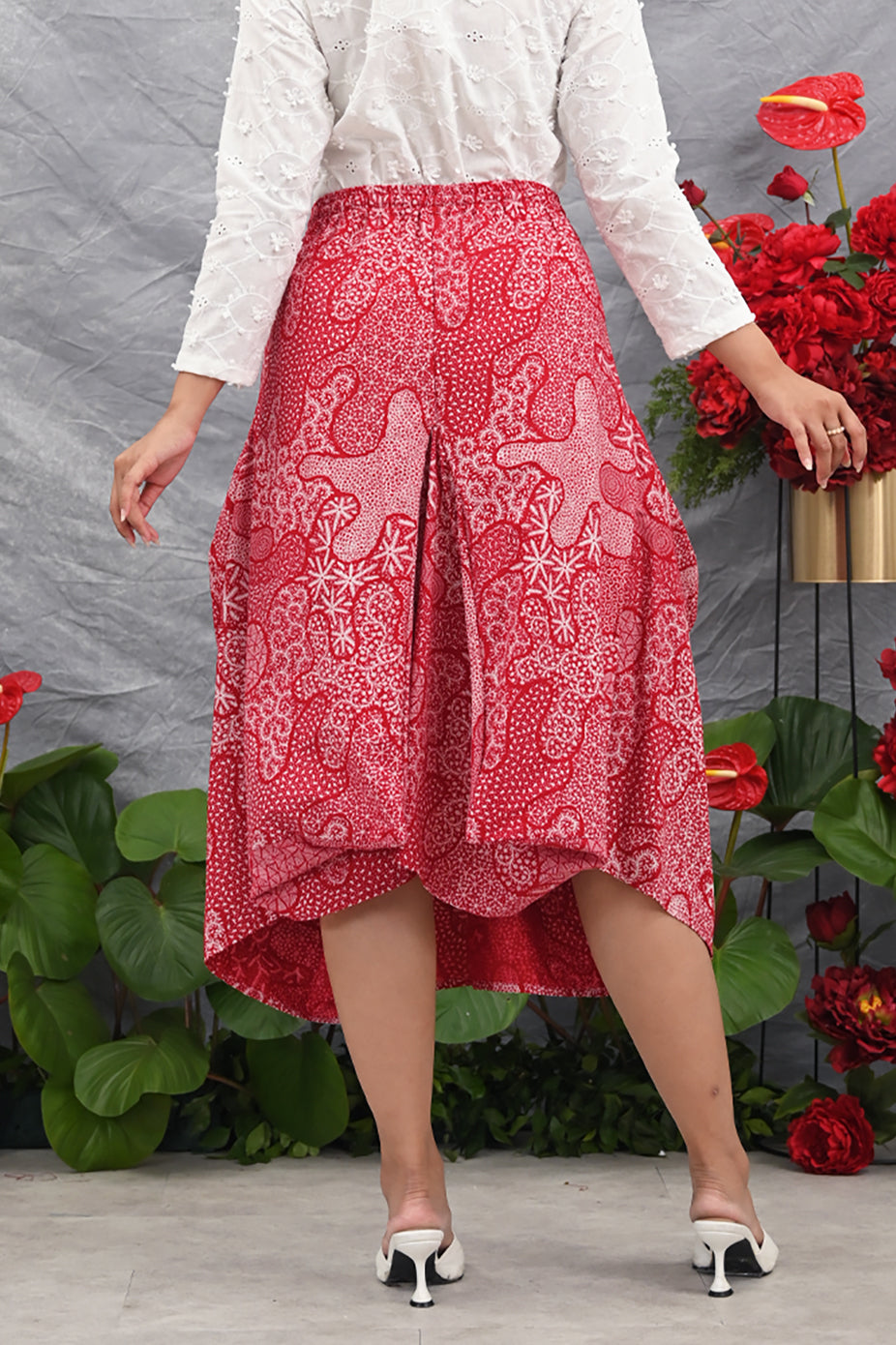 Adara Skirt Encim Merah Putih P0530