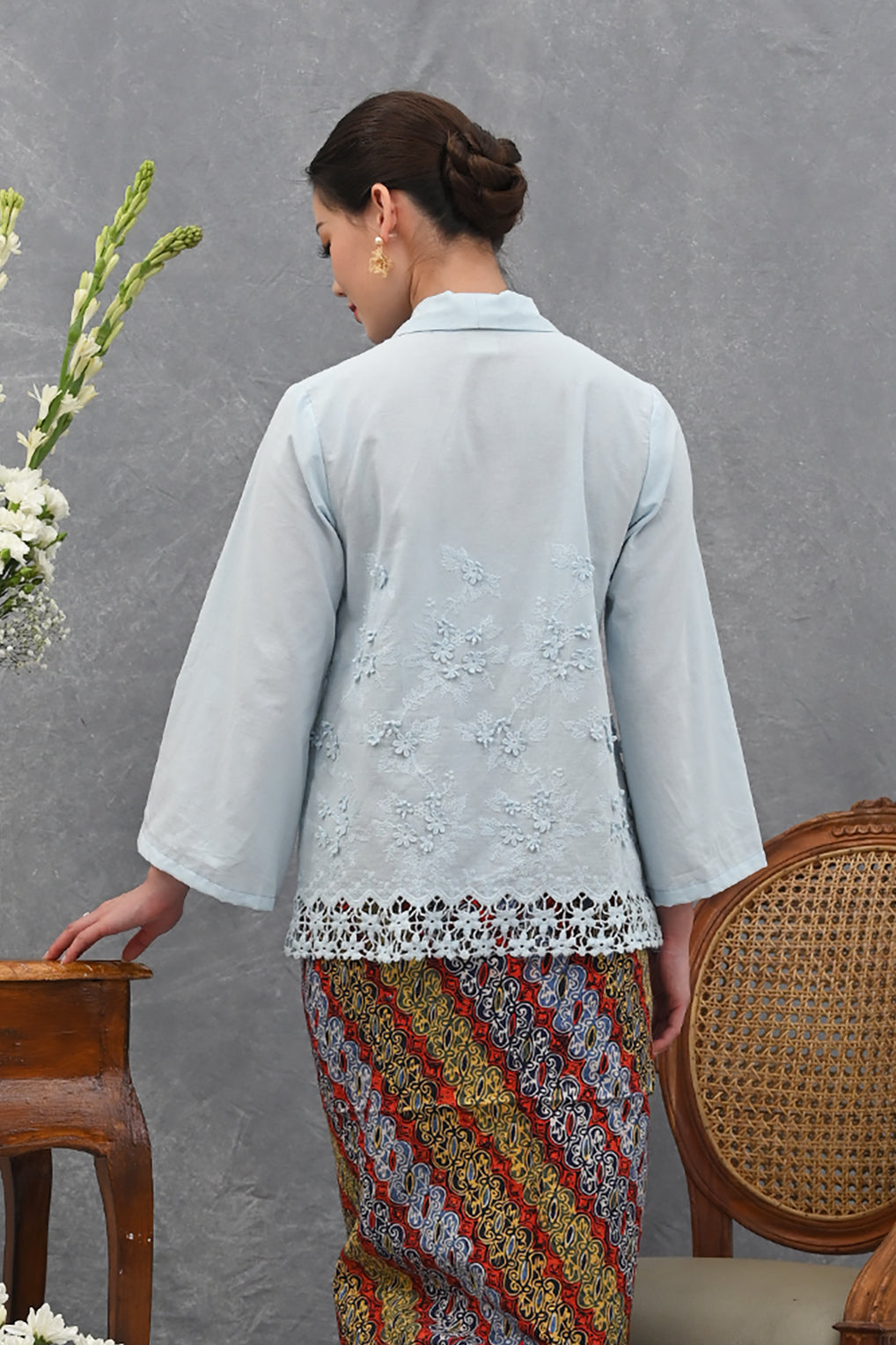 Kebaya Basic Blue T4043