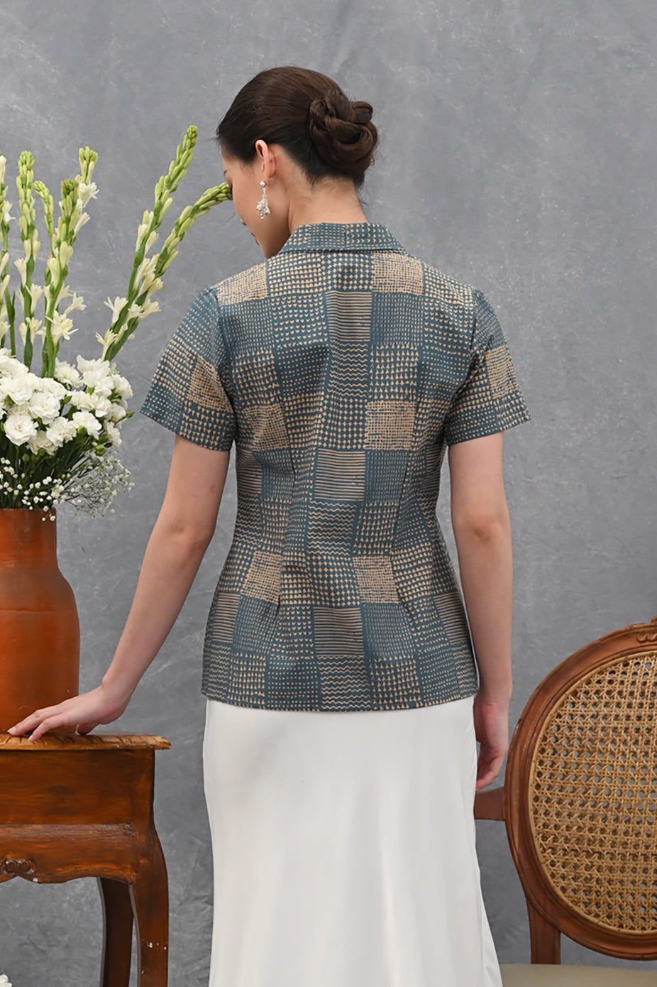 Kebaya Garut Short Blue T4013