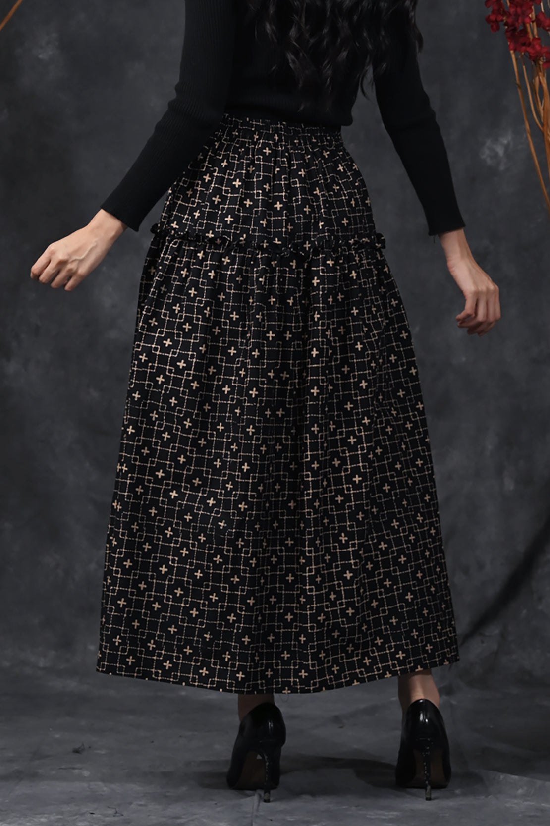 Karenza Skirt Garut Cemani P0551