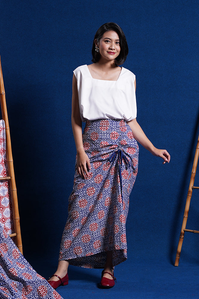 Jlamprang Skirt Blue P0189