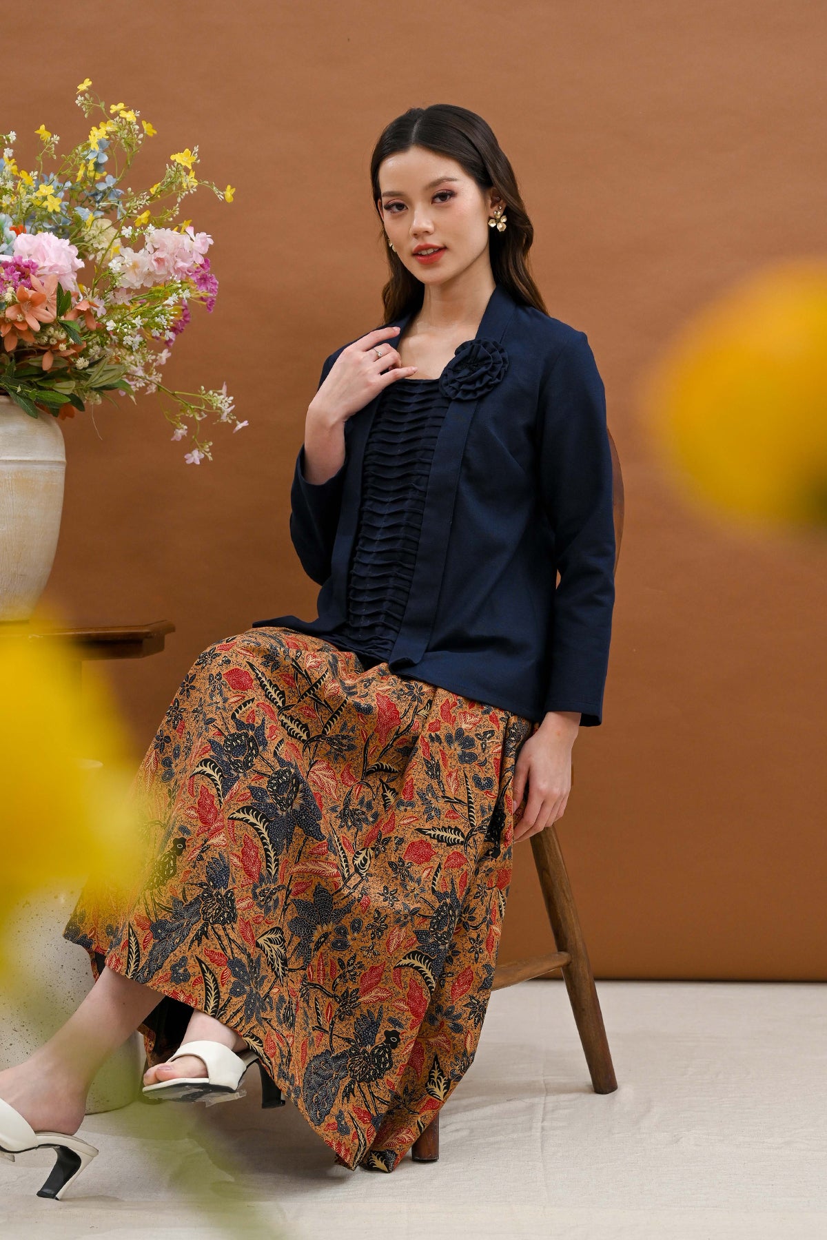 Kebaya Opnaisel Basic Blue T5530