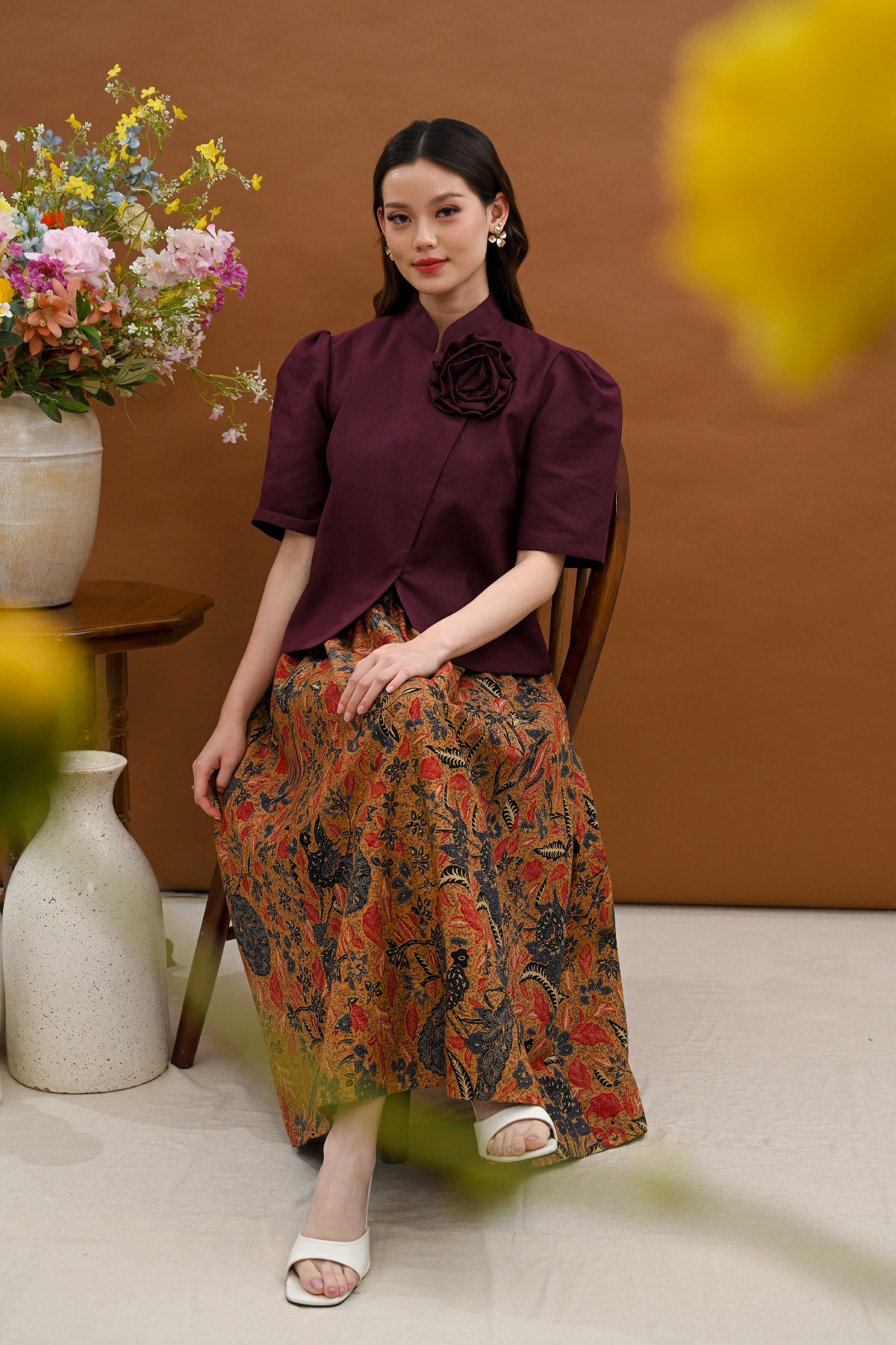 Cahaya Basic Burgundy T5525