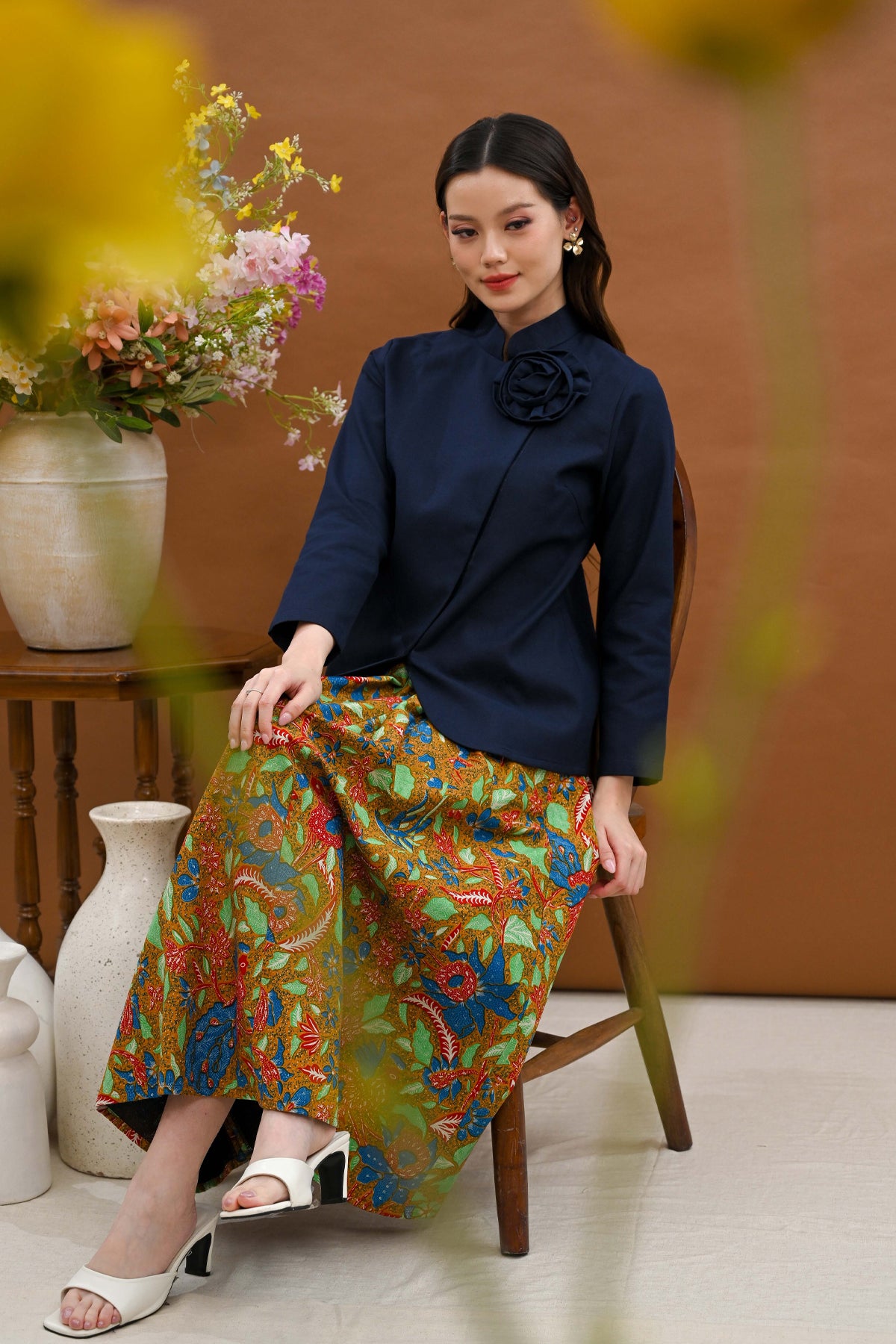 Cahaya Long Basic Blue T5528