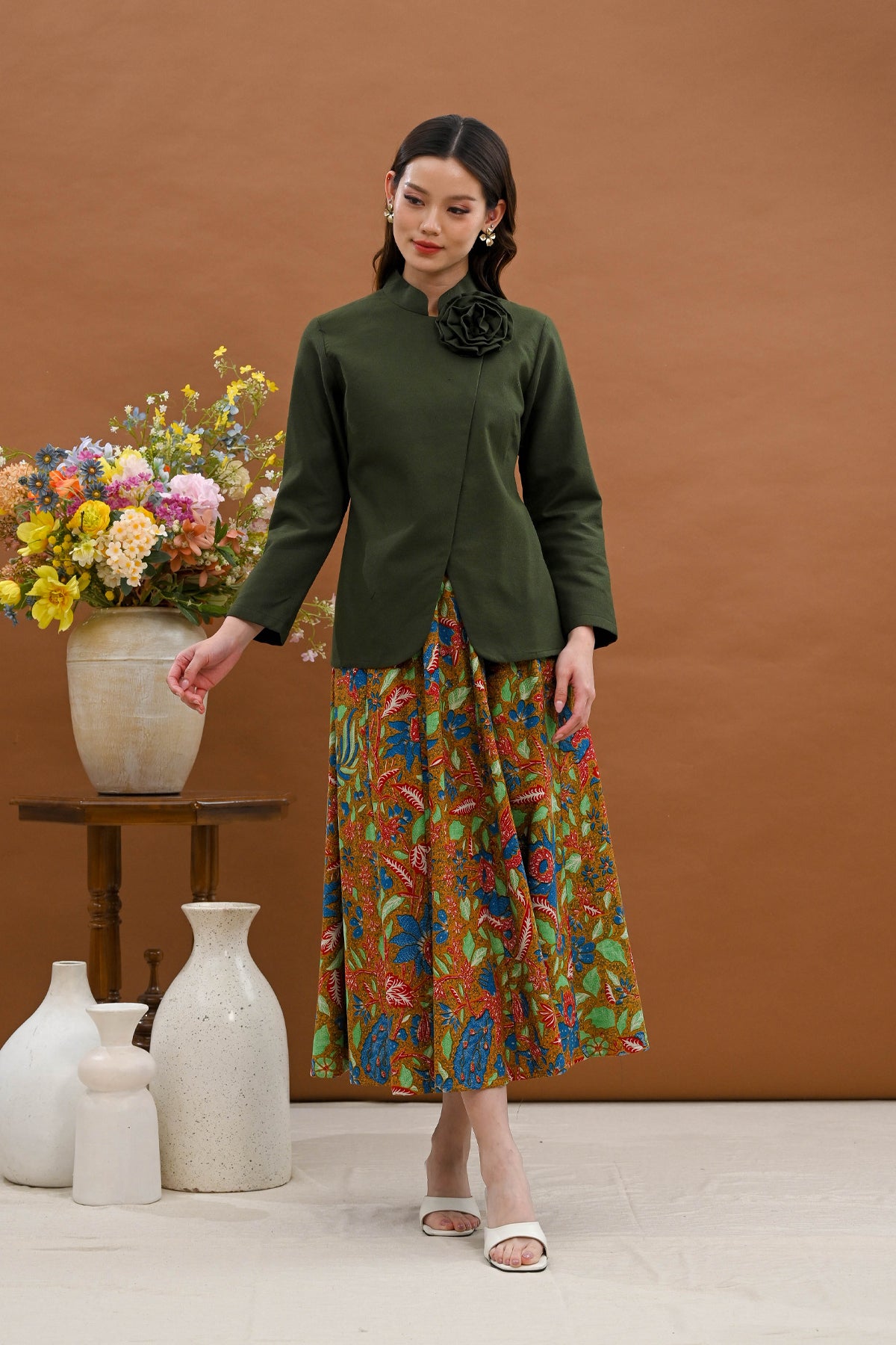 Cahaya Long Basic Green T5526