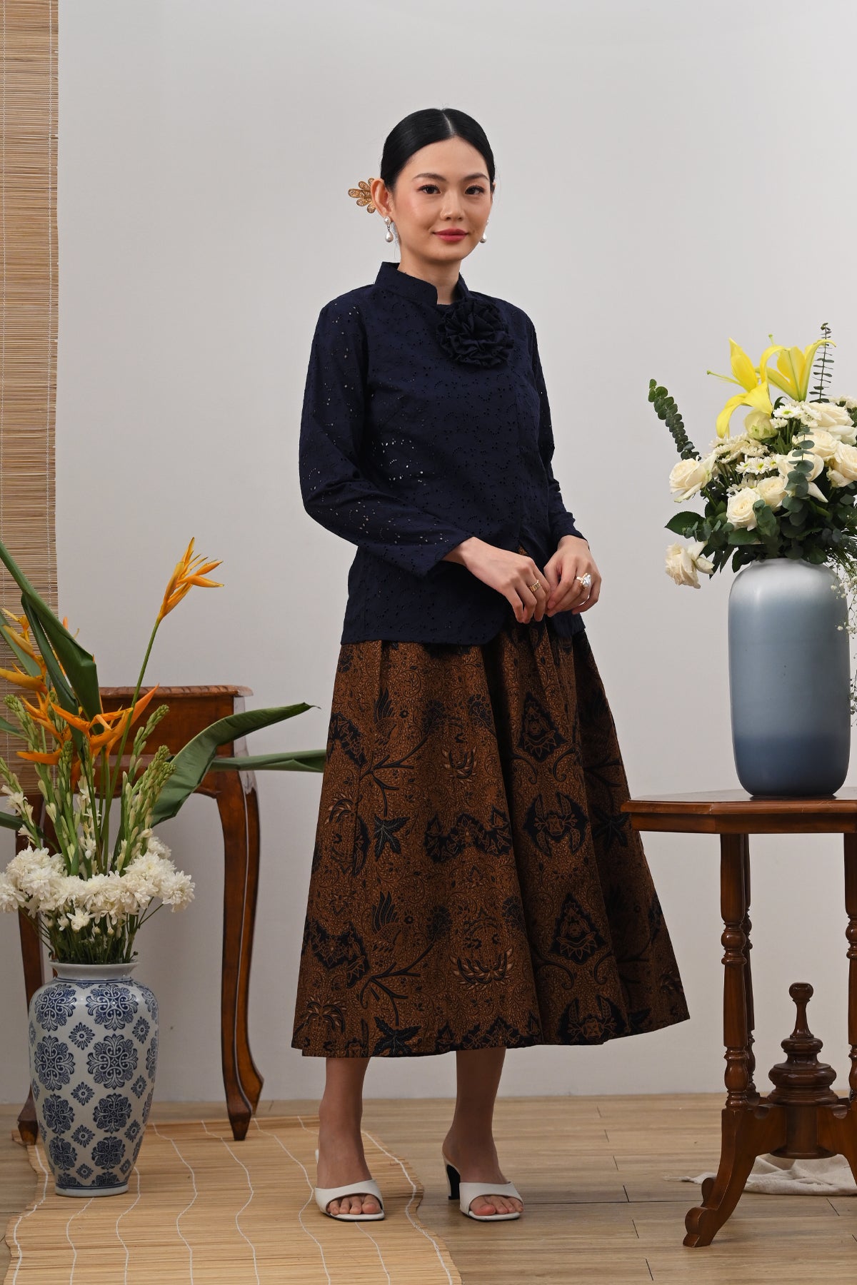 Cahaya Long Basic Navy T5585