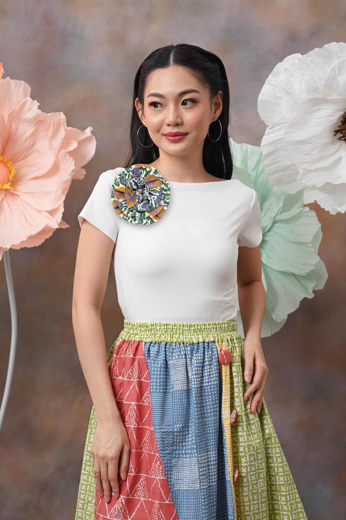 Bross Bunga Cirebon Green A0102