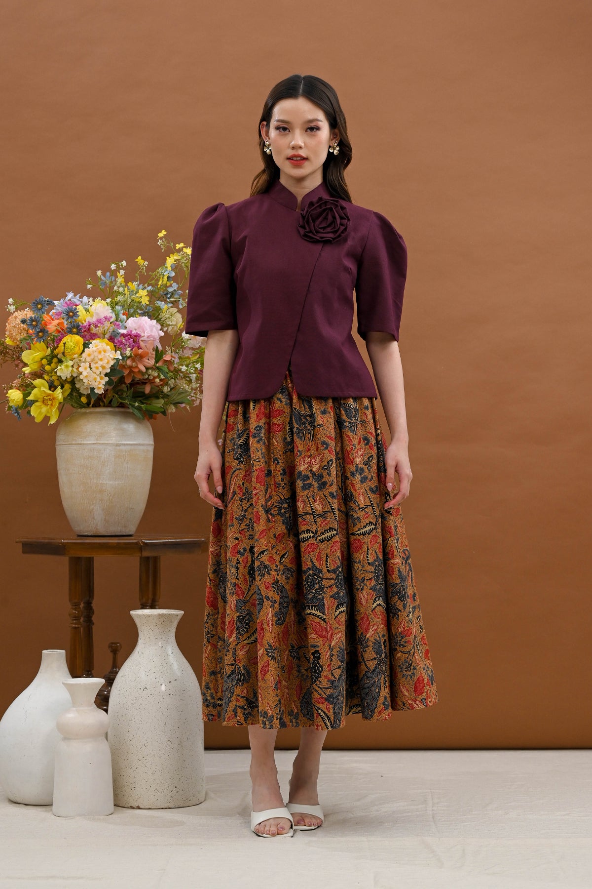 Cahaya Basic Burgundy T5525