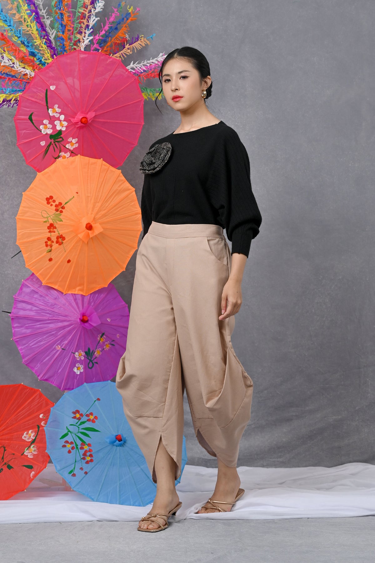 Coral pants Basic Cream P0684