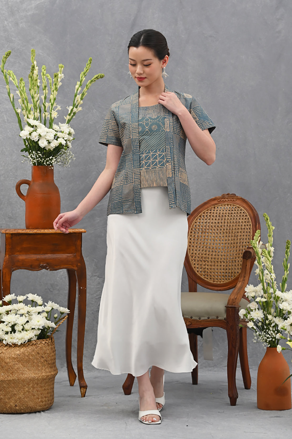 Kebaya Garut Short Blue T4013