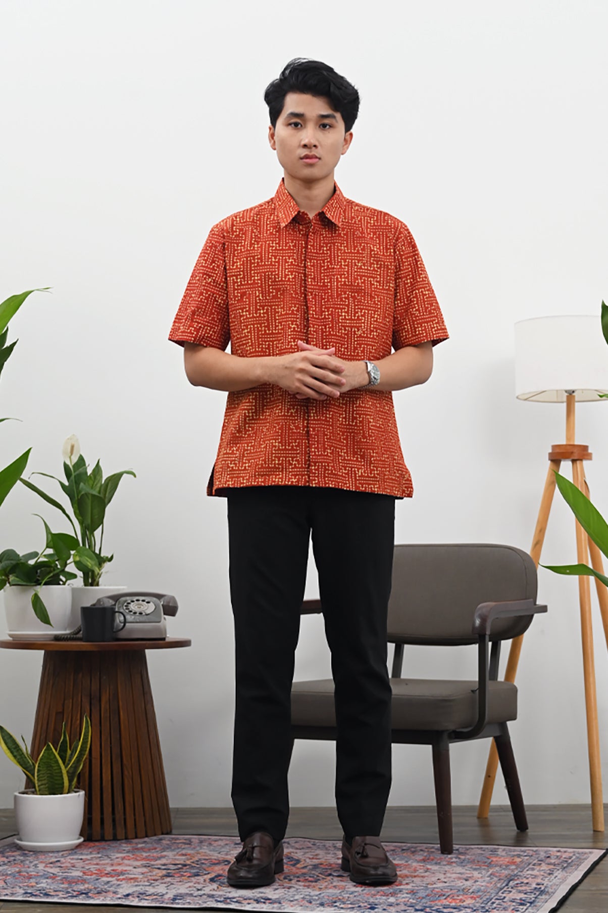 Banji Orange Garut Short M0328